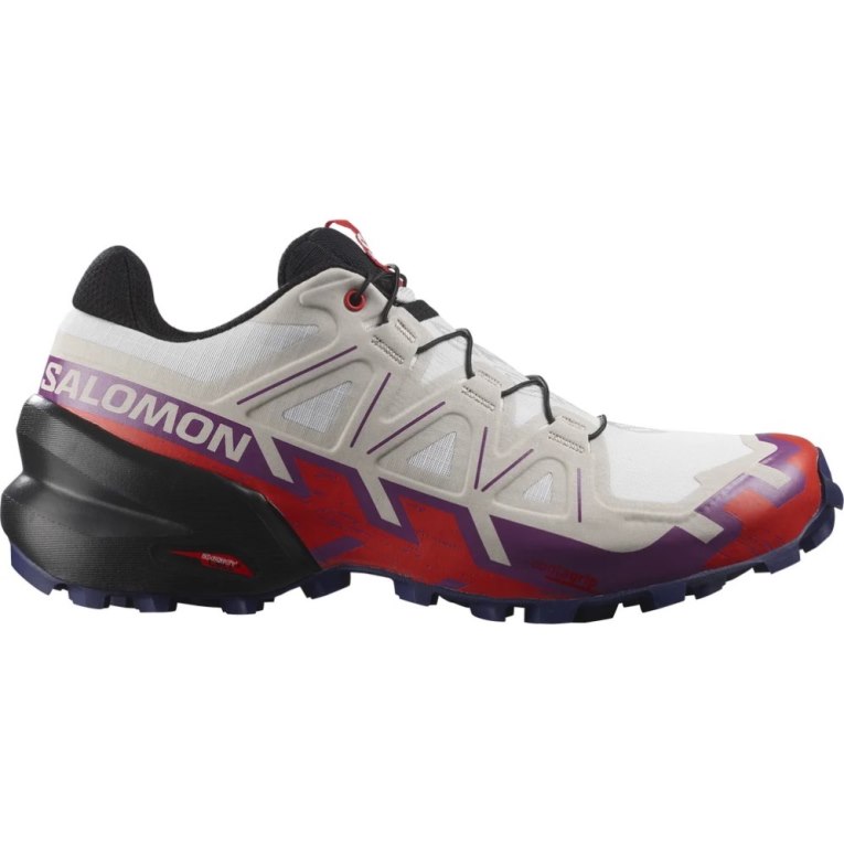 Tenis Para Trail Running Salomon Speedcross 6 Mujer Blancos Rojos | MX MXJW135